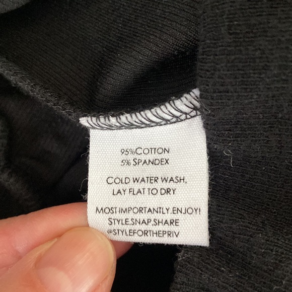 Luxe by Priv Black Wide Leg Sarah Sweater Knit Joggers Size XS - Picture 7 of 8